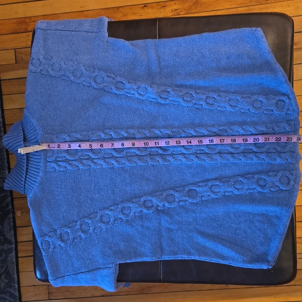 L.L. Bean Periwinkle Cable Knit Sweater - Picture 8 of 8